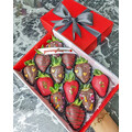 12pcs CUPID'S ARROW x LOVE Chocolate Strawberries Gift Box